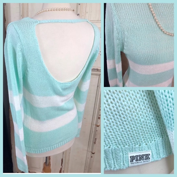 PINK Victoria's Secret Sweaters - 🛍Victorias Secret PINK Sweater Knit open back A5